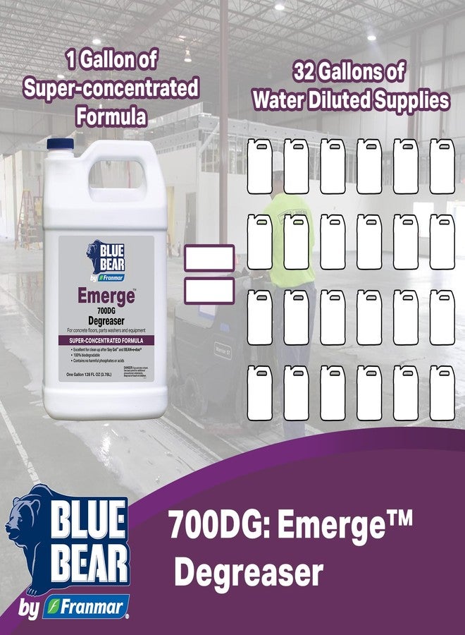 BLUE BEAR 700DG: Emerge Degreaser – Low-Odor, Biodegradable Cleaner Removes Oil, Grease, Dirt & Grime from Concrete, Tile, Wood, Stone & Tools – Safe for Heavy-Duty & Everyday Cleaning – 1 Gal - Image 4